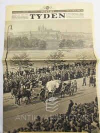kolektiv, autorů, Pestrý týden ročník XII. číslo 39, Pohřeb T. G. M., 1937