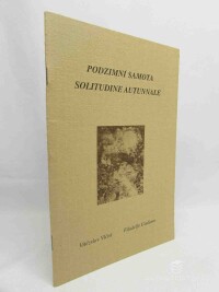 Vlček, Vítězslav, Podzimní samota / Solitudine Autunnale, 0