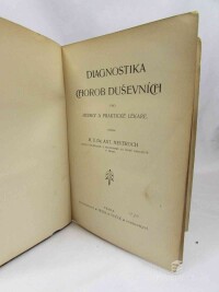 Heveroch, Antonín, Diagnostika chorob duševních pro mediky a praktické lékaře, 1880