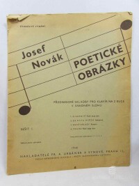 Novák, Josef, Poetické obrázky: Přednesové skladby pro klavír na 2 ruce v snadném slohu, 1941