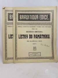Smetana, Bedřich, Lístky do památníku: Pro klavír na 2 ruce Sešit I.-II. - Č. 32, 0