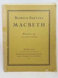 Smetana, Bedřich, Macbeth a čarodějnice / Macbeth et les Sorciéres / Macbeth and the Witches / Macbeth und die Hexen - Esquisse pour la scéne de Shakespeare, 1924