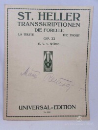 Heller, Stephen, Transskriptionen die Forelle, Für Klavier zu Zwei Händen, 0