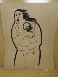 Vaca, Karel, Prchající žena s dítětem, 0