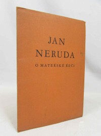 Neruda, Jan, O mateřské řeči, 1890