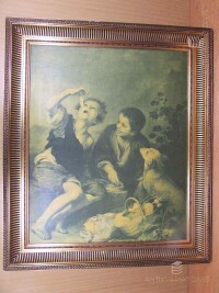 kolektiv, autorů, Pěkný zlacený dřevěný rám na obraz 60x51 cm, 0