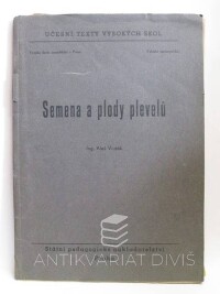 Vodák, Aleš, Semena a plody plevelů, 1954