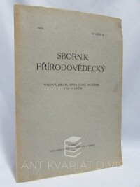 kolektiv, autorů, Sborník přírodovědecký svazek II, 1926