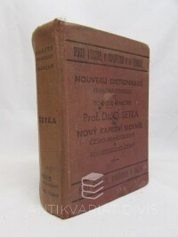 Šetka, O., Nouveau dictionnaire français-tch?que et tch?que-français: Nový kapesní slovník česko-francouzský a francouzsko-český, 1948