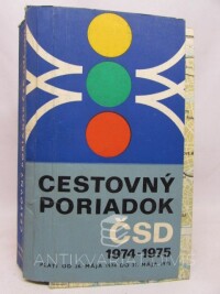 kolektiv, autorů, Cestovný poriadok ČSD 1974-1975, součástí jsou Medzištátne dialkové spoje 1974-1975, 1975