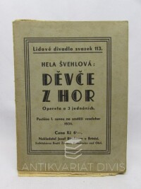 Švehlová, Hela, Děvče z hor, 0