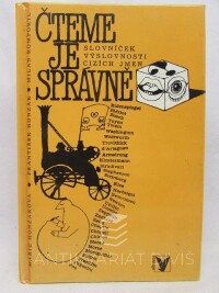 Hontáková, Marie, Romportl, Milan, Čteme je správně? Slovníček výslovnosti cizích jmen, 1996